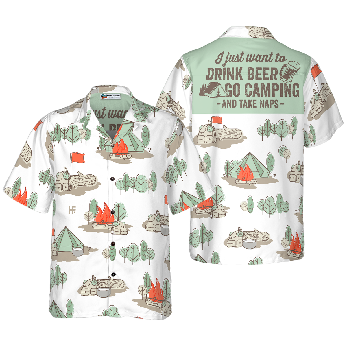 I Just Want To Drink Beer Go Camping And Take Naps Hawaiian Shirt - Hyperfavor