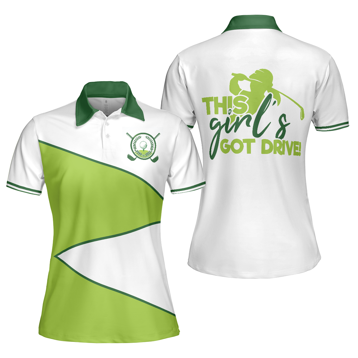 This Girl's Got Drive Golf Short Sleeve Women Polo Shirt - Hyperfavor