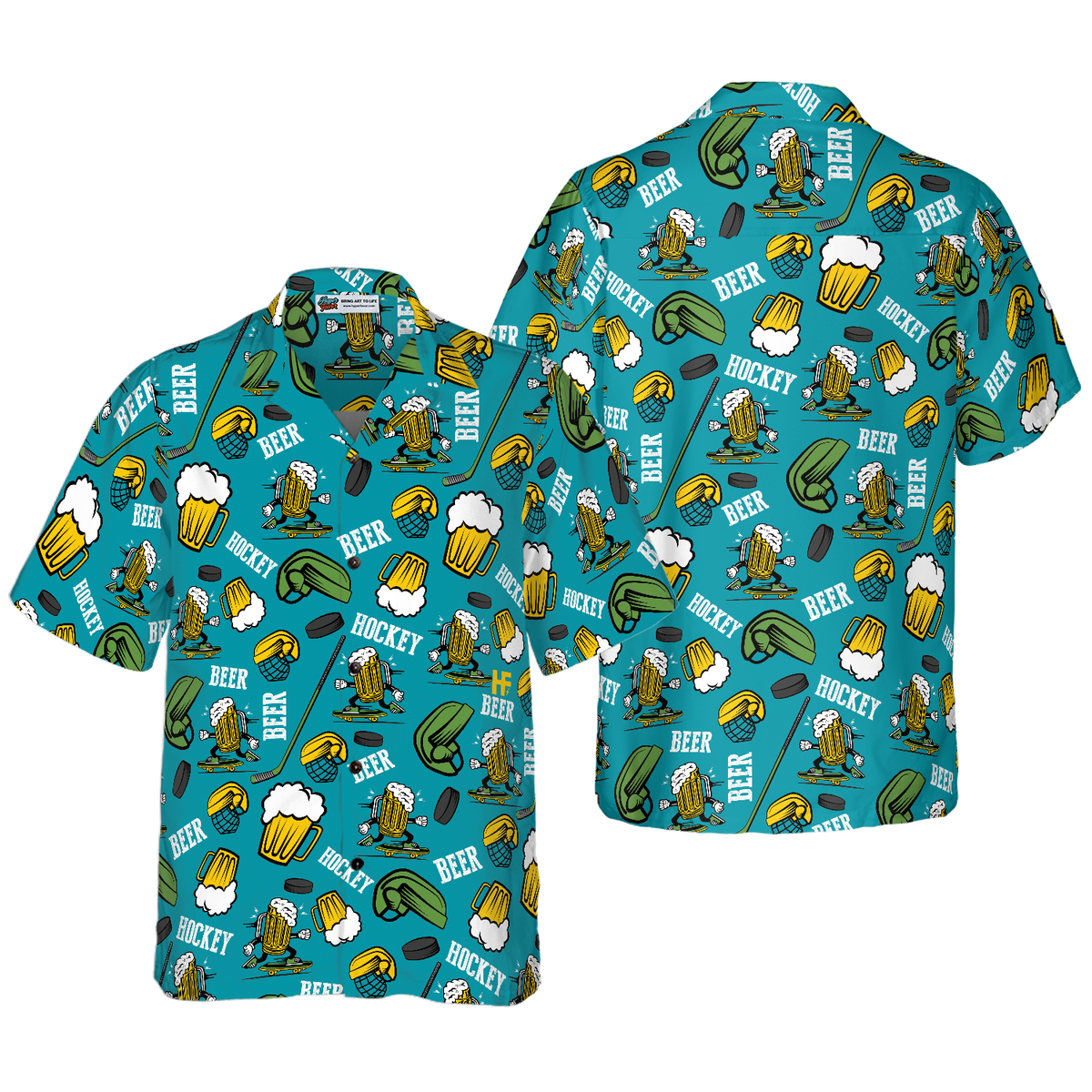 Hockey And Beer Hawaiian Shirt - Hyperfavor