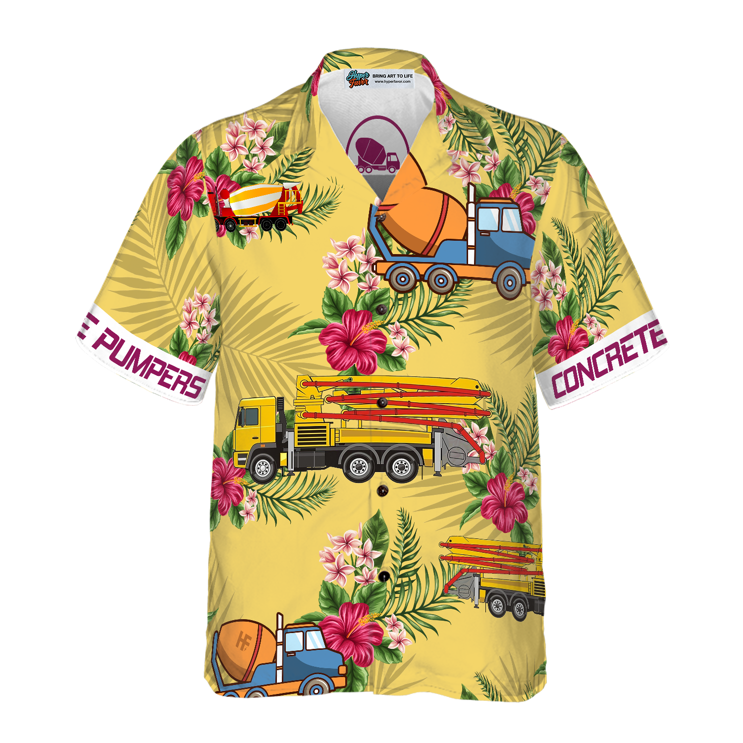 CONCRETE PUMPERS Hawaiian Shirt - Hyperfavor