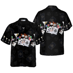 Gambling And Wine Hawaiian Shirt - Hyperfavor