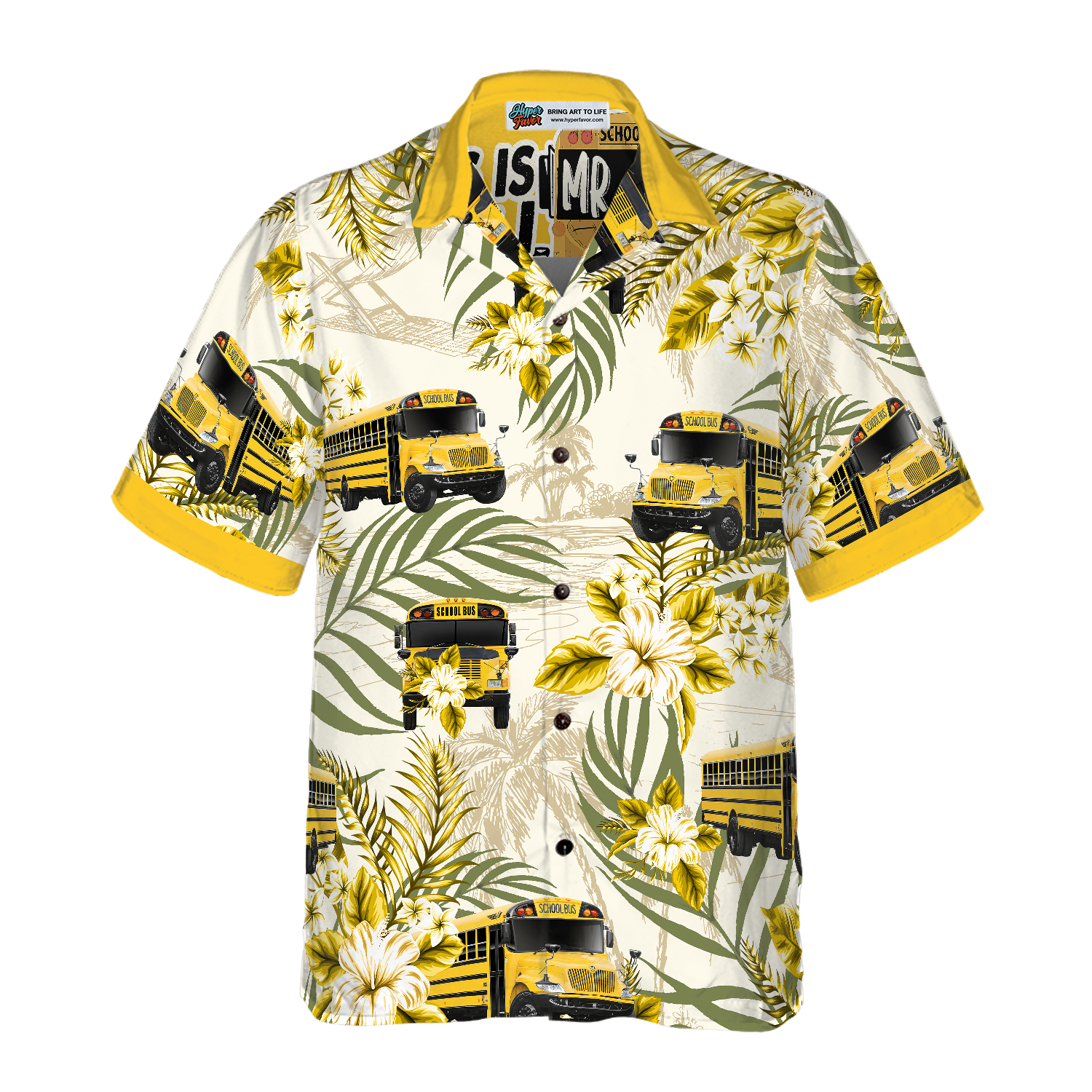 Personalized Name School Bus Driver Custom Hawaiian Shirt - Hyperfavor