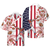 Dabbing Football American Flag Tropical Hawaiian Shirt - Hyperfavor