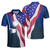 Watercolor Golf American Flag Men Polo Shirt - Hyperfavor
