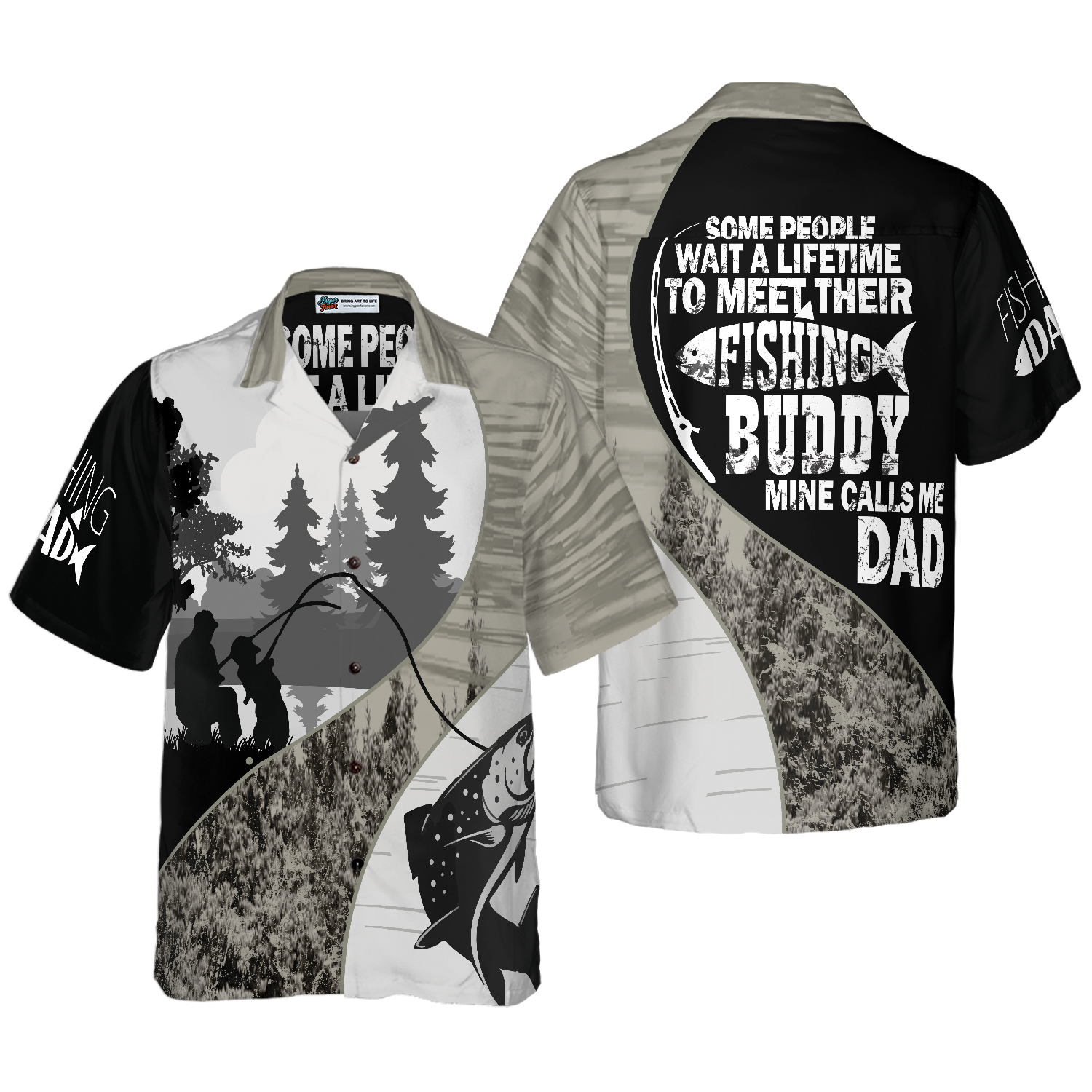 Dad My Fishing Buddy Hawaiian Shirt - Hyperfavor