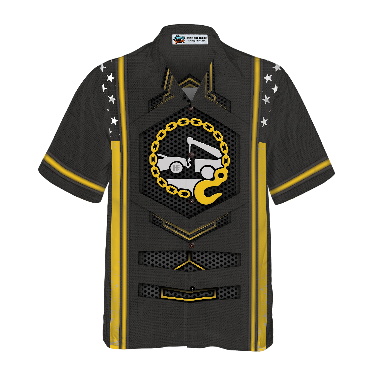 Tow Truck Yellow Flag Hawaiian Shirt - Hyperfavor