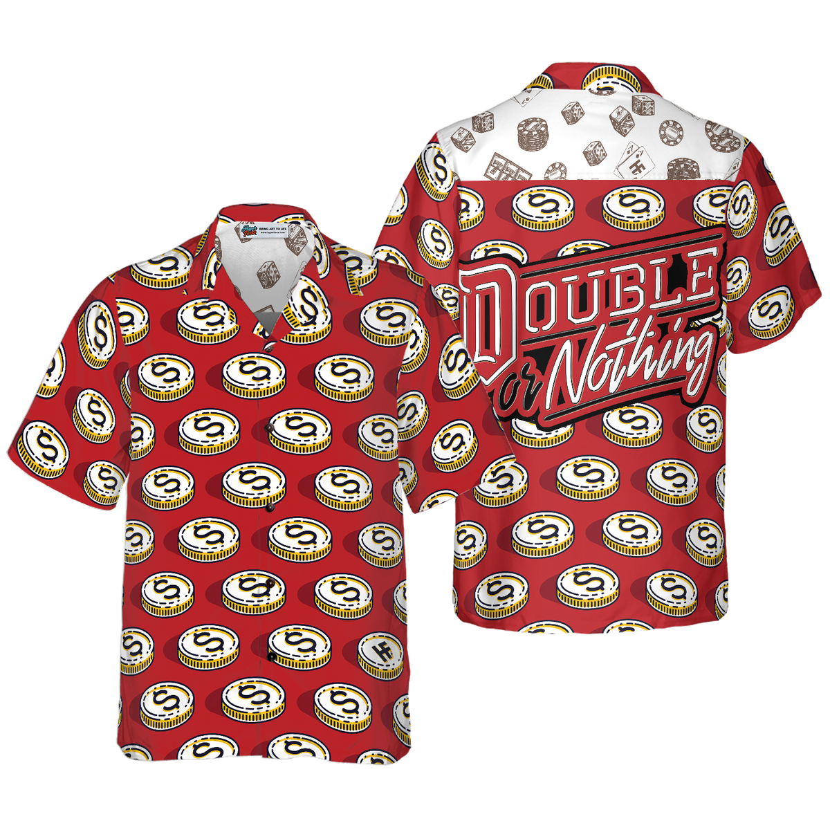 Double Or Nothing Casino Hawaiian Shirt - Hyperfavor