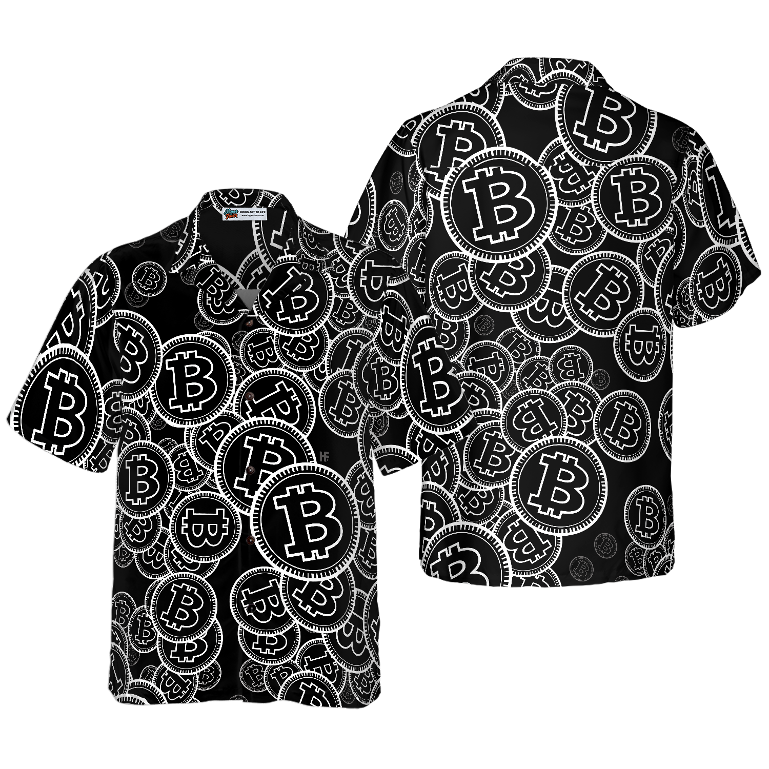 Digital Bitcoin Crypto Hawaiian Shirt - Hyperfavor