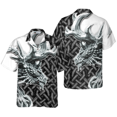 Dragon Celtic Art 3D Hawaiian Shirt - Hyperfavor