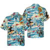 Surfing Bigfoot Aloha Vacation Bigfoot Hawaiian Shirt, Tropical Ocean Wave Vintage Bigfoot Shirt For Men - Hyperfavor