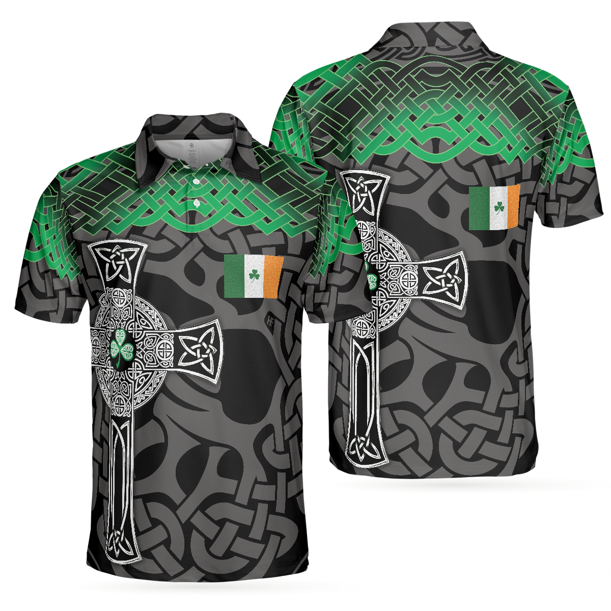 Irish St Patrick Day Polo Shirt, Best Saint Patricks Themed Shirt, Cool Gift Idea For Irish Friends - Hyperfavor