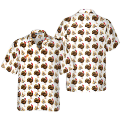 Autumn Cute Turkey Birds Hawaiian Shirt - Hyperfavor