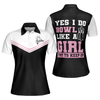 Yes I Do Bowl Like A Girl Try To Keep Up Bowling Short Sleeve Women Polo Shirt, Bowling Shirt For Ladies - Hyperfavor