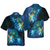 Artistic Summer Bigfoot Hawaiian Shirts for Men, Black and Blue Sasquatch Shirts - Hyperfavor