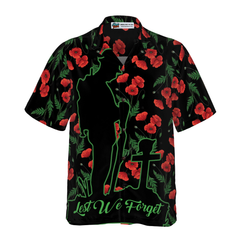 Lest We Forget Hawaiian Shirt, Meaningful Gift For Veterans Day - Hyperfavor