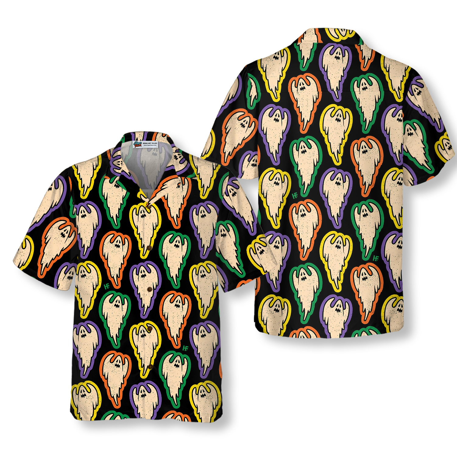 Halloween Ghosts Hawaiian Shirt - Hyperfavor