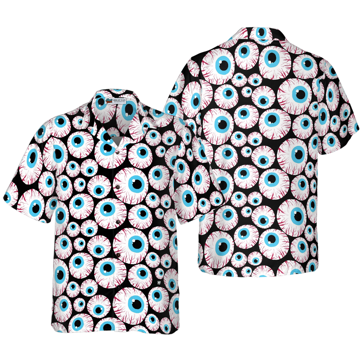 Halloween Creepy Eyeballs Hawaiian Shirt - Hyperfavor