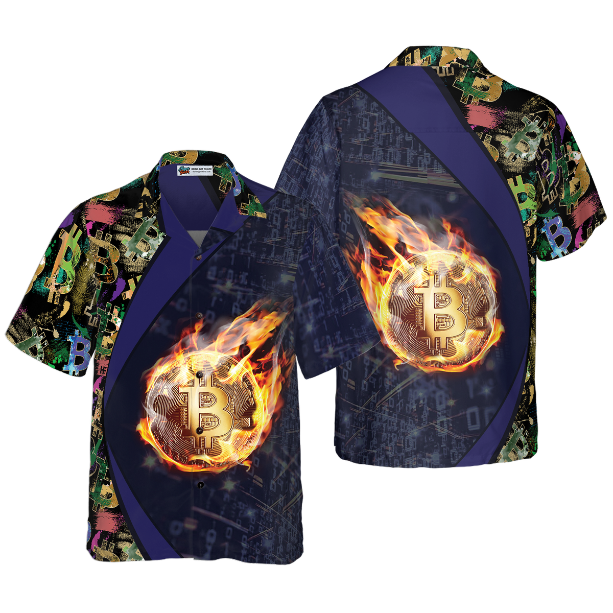 Bitcoin Block Chain V1 Hawaiian Shirt - Hyperfavor