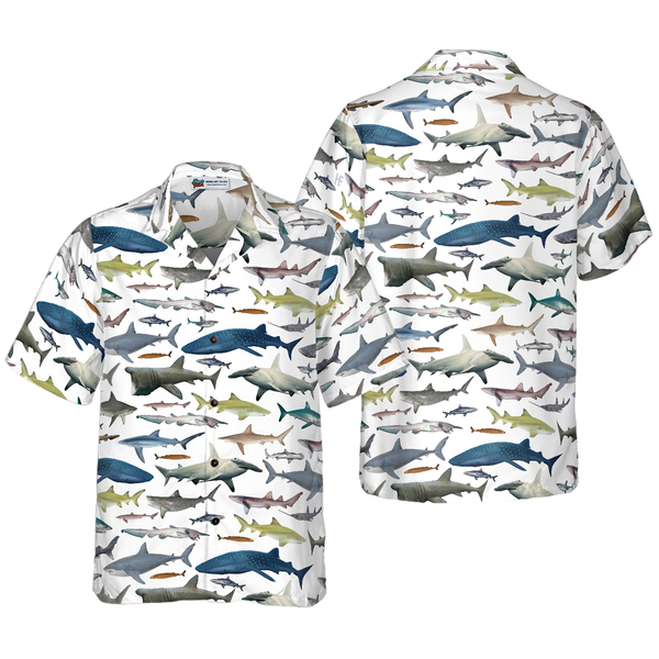 Shark Shirt Sting Ray Great White Aloha Shirt Florida 