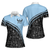 Golf Girl In Black And Blue Seamless Pattern Golf Short Sleeve Women Polo Shirt, Cool Golf Shirt For Ladies - Hyperfavor