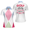 Golf Isn't For Everyone Only Cool People Seem To Like It Golf Short Sleeve Women Polo Shirt, Argyle Polo Shirt - Hyperfavor