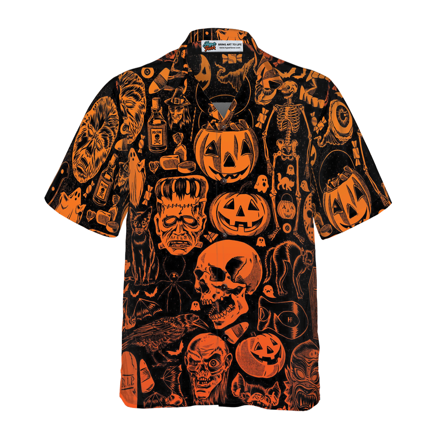 Scary Halloween Monsters Halloween Hawaiian Shirt, Halloween Shirt For Men And Women - Hyperfavor