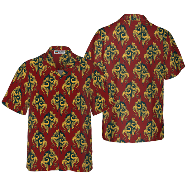 Dragons Pirates Hawaiian Shirt For Men & Women WT4022 – Orange Fox Custom