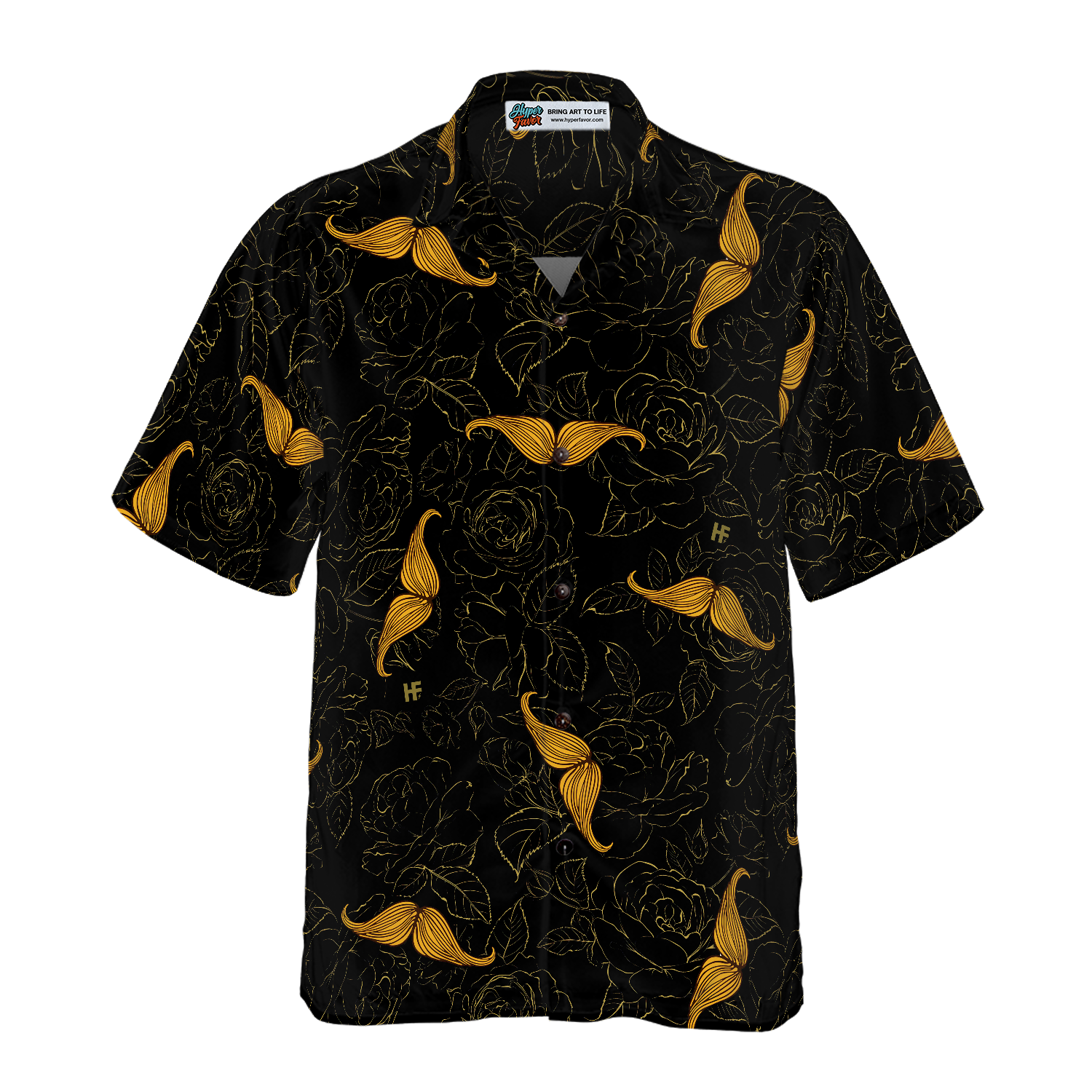 Rose Mustache Hawaiian Shirt - Hyperfavor