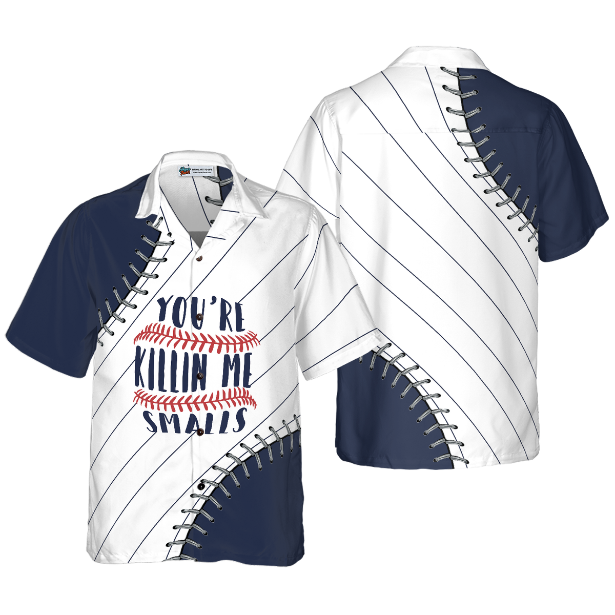 Baseball Lover Navy Blue Hawaiian Shirt - Hyperfavor