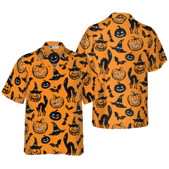 Halloween Pattern Hawaiian Shirt - Hyperfavor