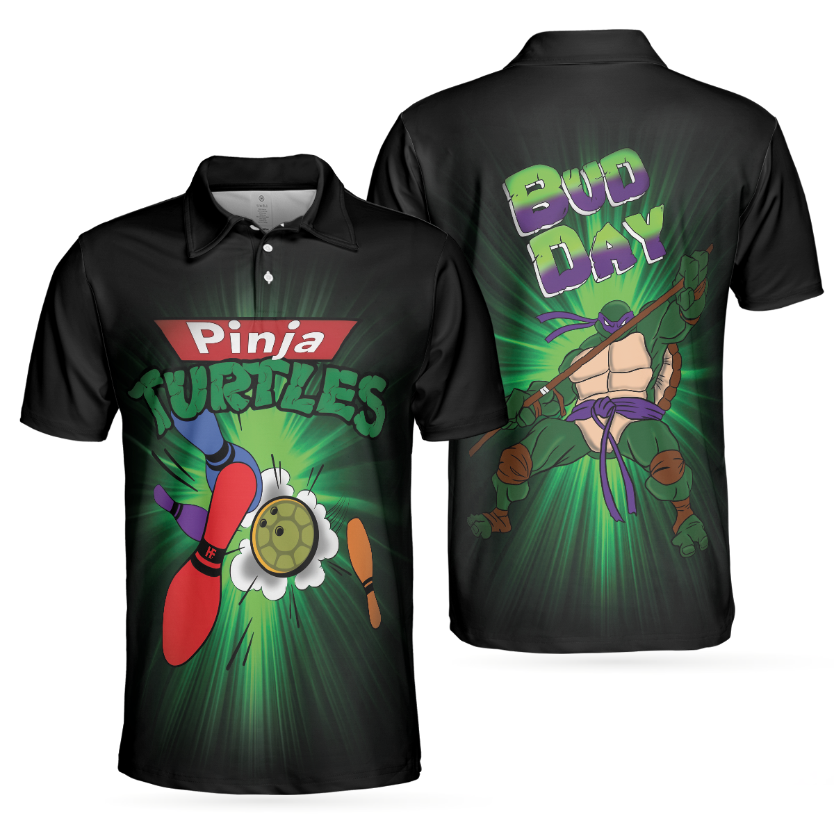 Pinja Turtles Bud Day Polo Shirt - Hyperfavor