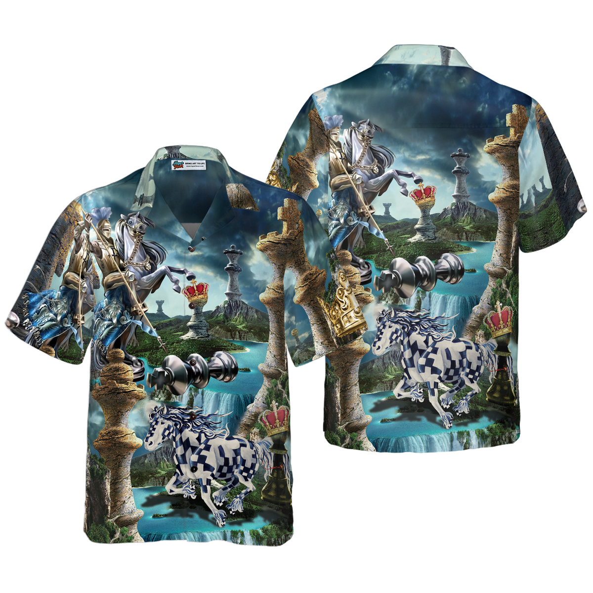 Chess is my life Hawaiian Shirt for Men, Blue Chess Shirt - Hyperfavor