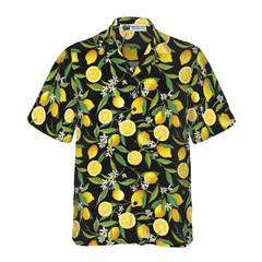 Summertime Watercolor Lemon Hawaiian Shirt - Hyperfavor