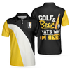 Golf And Beer That's Why I'm Here Golf Polo Shirt, Sporty Polo Shirt For Beer Lovers, Best Golf Shirt For Men - Hyperfavor
