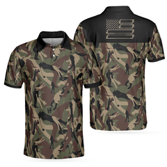 Golf Camouflage Pattern Golf Polo Shirt, Military Golfing Polo Shirt, Camo Golf Shirt For Men - Hyperfavor