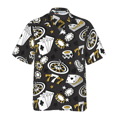 Playing Chip Cards Poker Shirt For Men Hawaiian Shirt - Hyperfavor