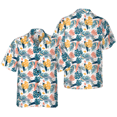 Tropical Leaves Elegant Exotic Hawaiian Shirt - Hyperfavor