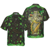 The Celtic Cross Harp Leprechaun Irish Proud Hawaiian Shirt - Hyperfavor