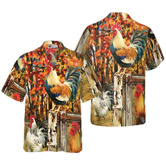 Chicken Family Farm Hawaiian Shirt - Hyperfavor