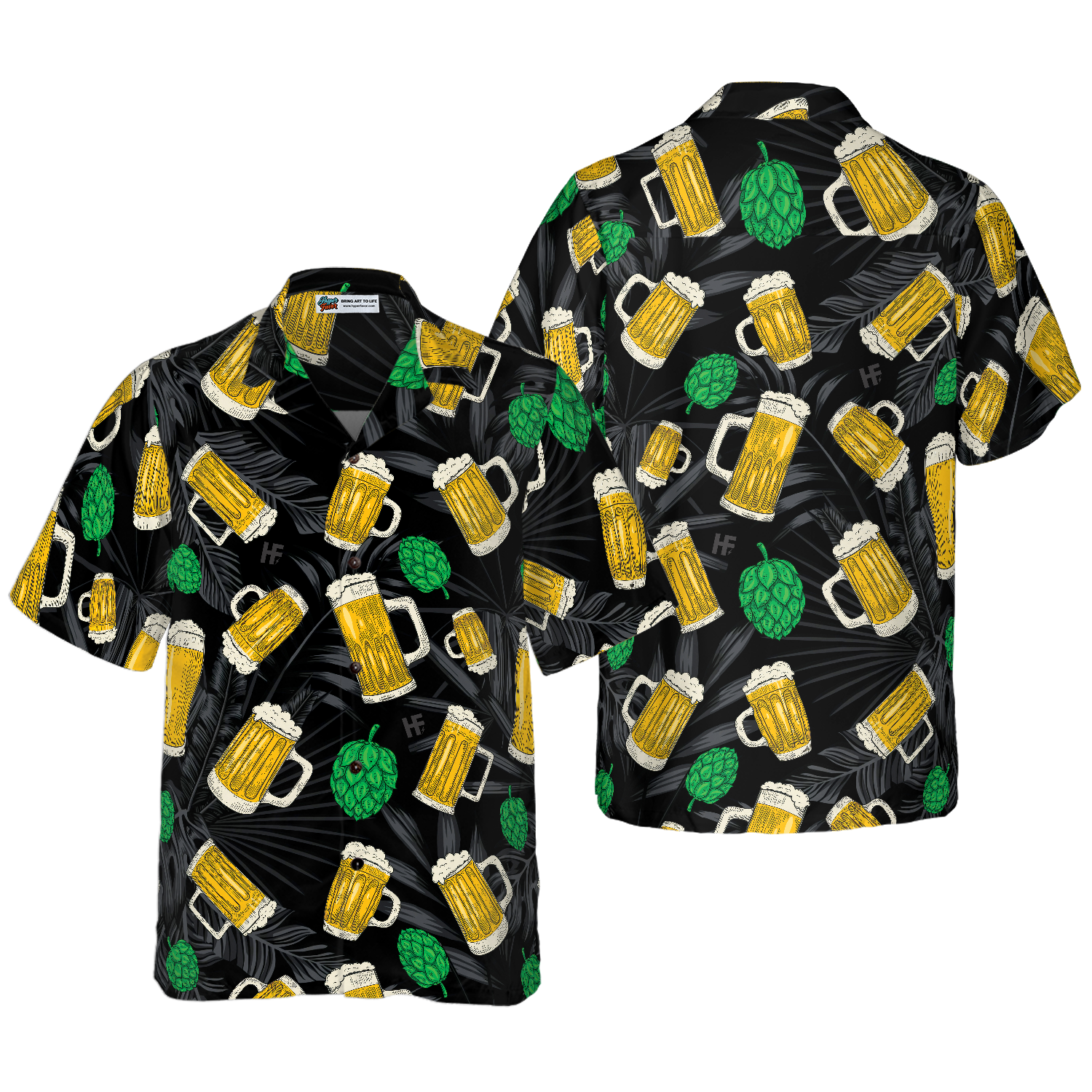 Beer Mugs And Hop Hawaiian Shirt - Hyperfavor