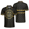 I Need My Daily Dose Of Iron Black & Gold Polo Shirt, Luxury Golden Greek Golf Shirt For Men - Hyperfavor