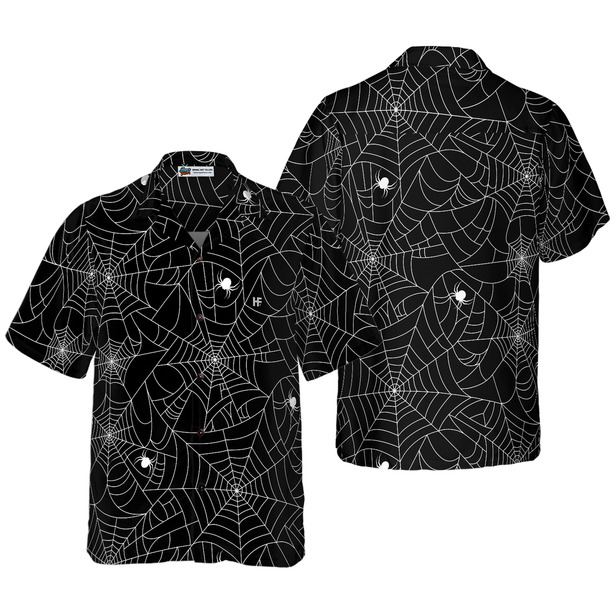 Halloween Spider Web Hawaiian Shirt - Hyperfavor