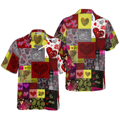 Personalized Couple Name It's Love Be My Valentine Custom Hawaiian Shirt - Hyperfavor