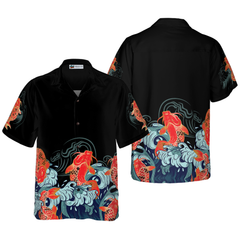 Golden Koi Fish Hawaiian Shirt - Hyperfavor