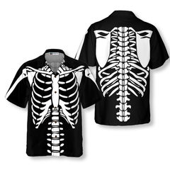 Halloween Skeleton Costume Shirt Hawaiian Shirt - Hyperfavor