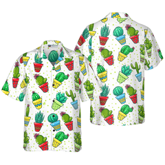 Cactus Seamless Pattern Hawaiian Shirt - Hyperfavor