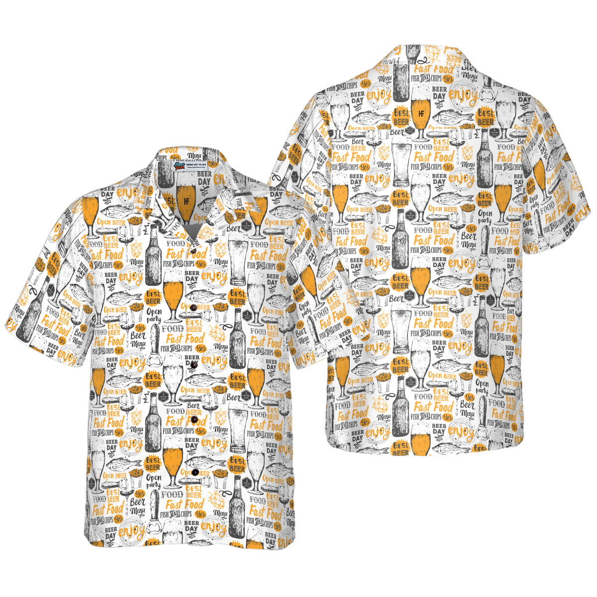 Drink Beer Eat Fish Hawaiian Shirt - Hyperfavor