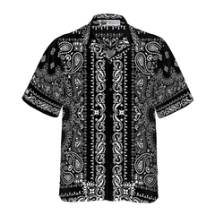 Barber Bandana Style White Hawaiian Shirt - Hyperfavor