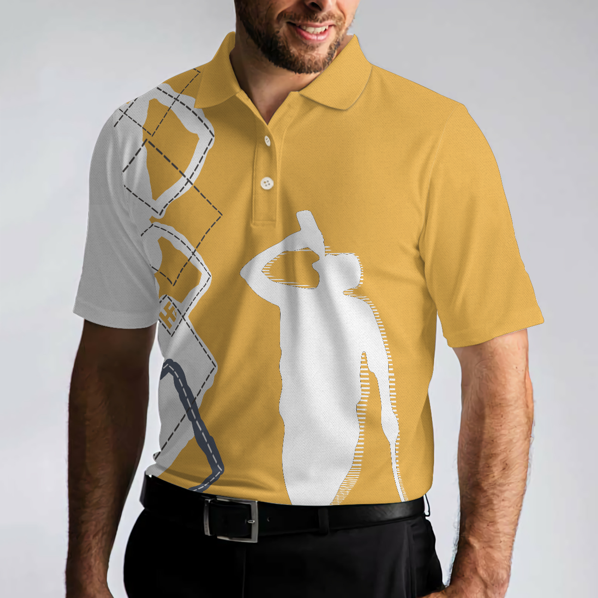 Beer And Golf Polo Shirt, That's Why I'm Here Beer Drinking Polo Shirt, Best Golf Shirt For Men - Hyperfavor