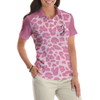 Golf Women Short Sleeve Women Polo Shirt, Pink Leopard Shirt For Golf Ladies, Funny Golf Shirt With Sayings - Hyperfavor